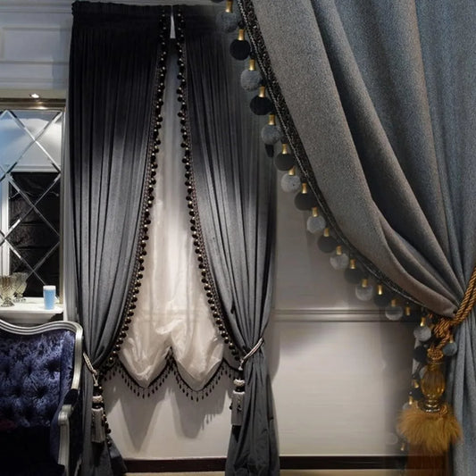 Blackout Velvet Curtains Set