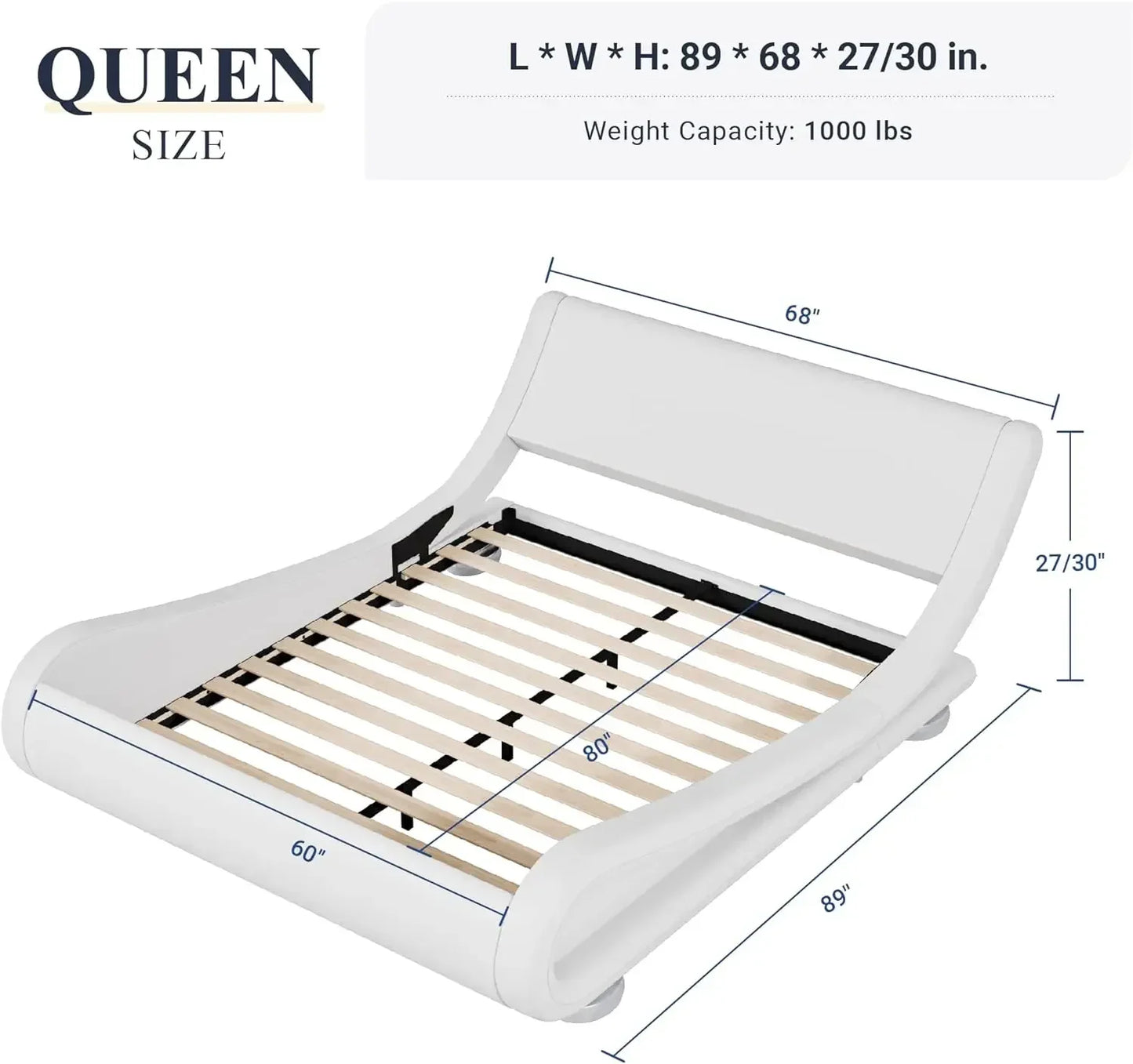 King-Queen-Full-size bed frame